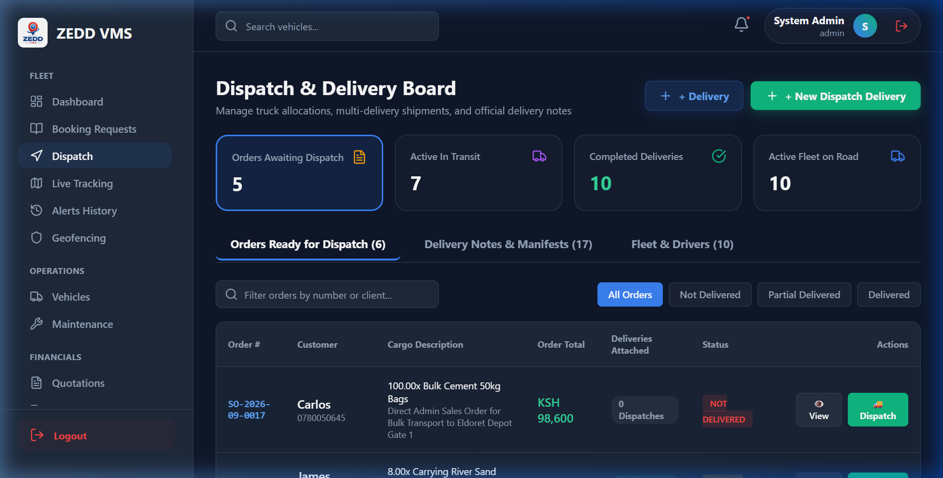 ZEDD VMS Dispatch Operations